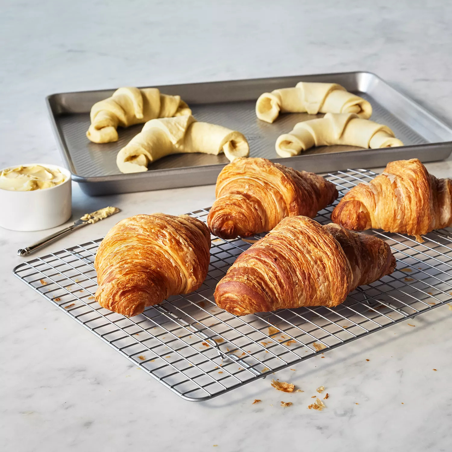 Sur La Table Platinum Pro Half Sheet Pan & Nonstick Cooling Rack Set