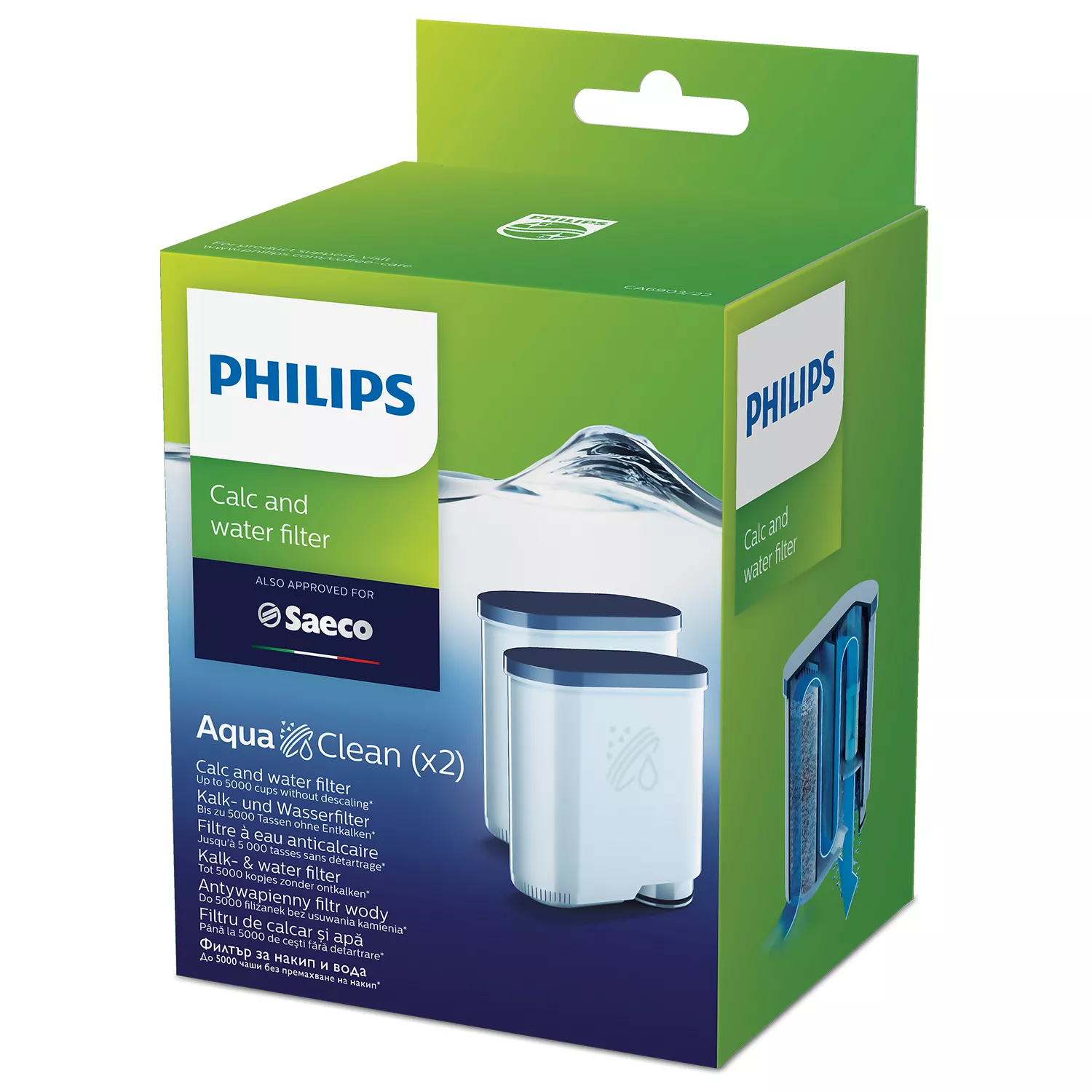 Philips CA6903/10 AquaClean Water Filter for Saeco Philips Automatic  Machines (Pack of 7)