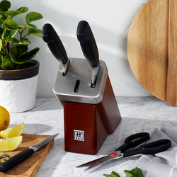 ZWILLING Four Star 5-Piece Compact Self-Sharpening Knife Block Set