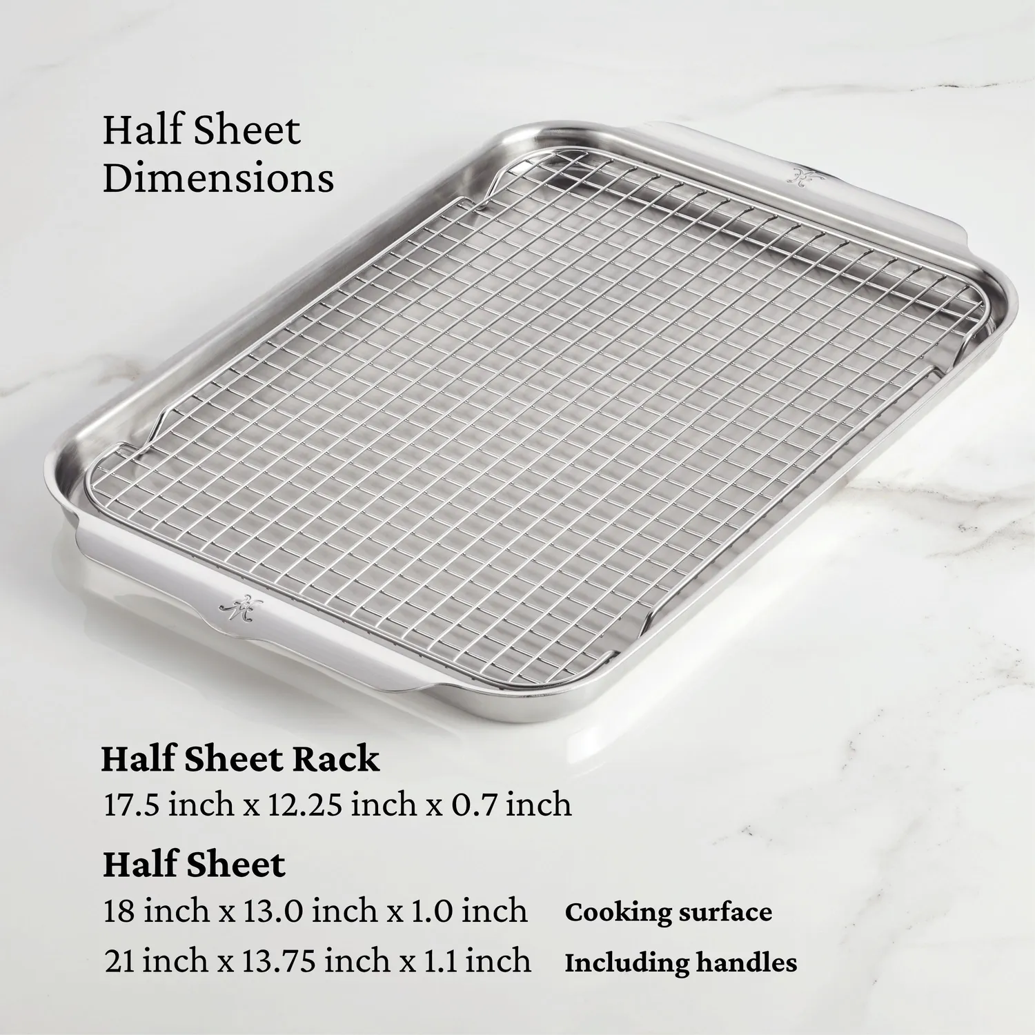 Hestan OvenBond Tri-ply Half Sheet Pan & Stainless Steel Rack