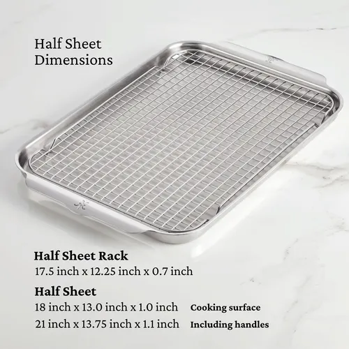 Hestan OvenBond Tri-ply Half Sheet Pan & Stainless Steel Rack