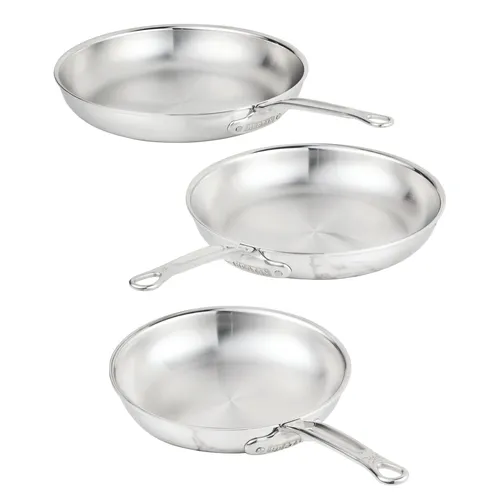 Hestan ProBond Luxe Stainless Steel Set of 3 Skillets, 8.5", 11", & 12.5"