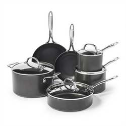 Sur La Table Signature Hard Anodized Nonstick 10-Piece Cookware Set We are very pleased with this set of pots and pans