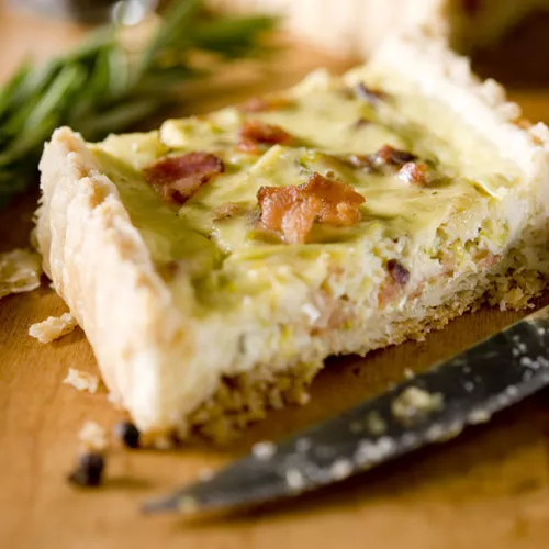 Leek, Parmesan and Ham Quiche