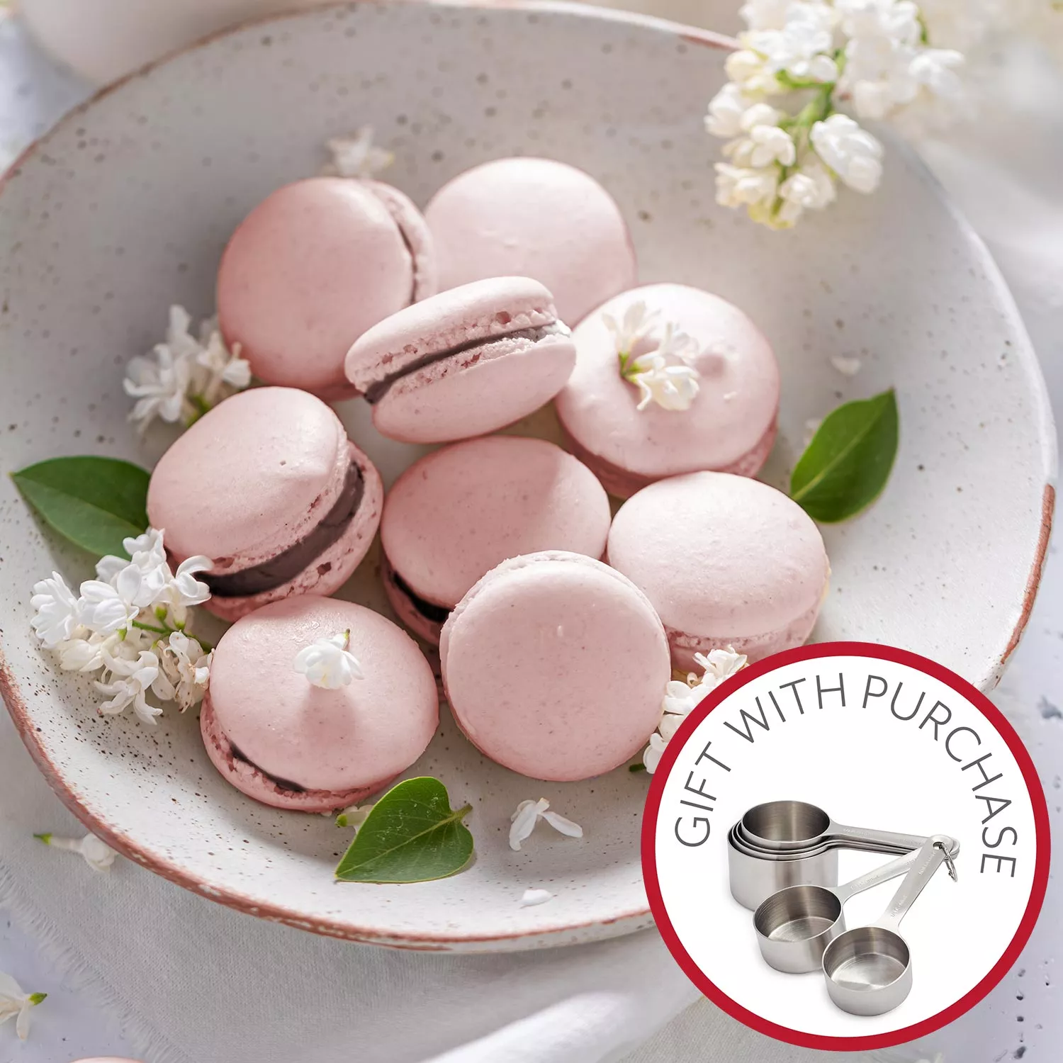 Mother's Day Macarons + Stainless Steel Measuring Cups & Spoons