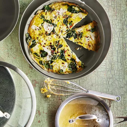 Spinach and Goat Cheese Quiche