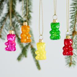 Sur La Table Gummy Bear Glass Ornaments, Set of 5 Perfect for my grandson