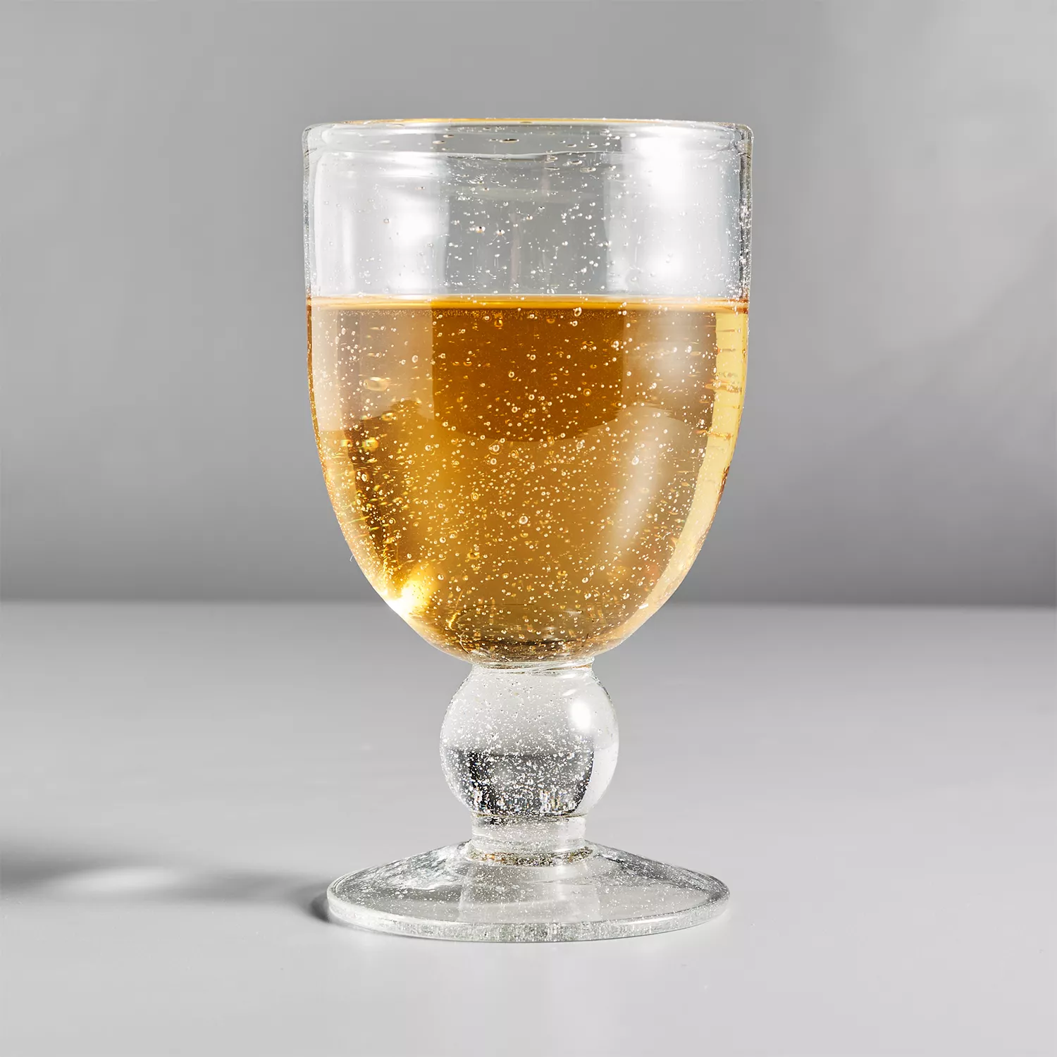 Sur La Table Clear Bubble Goblet Glasses