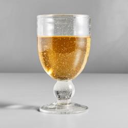 Sur La Table Clear Bubble Goblet Glasses
