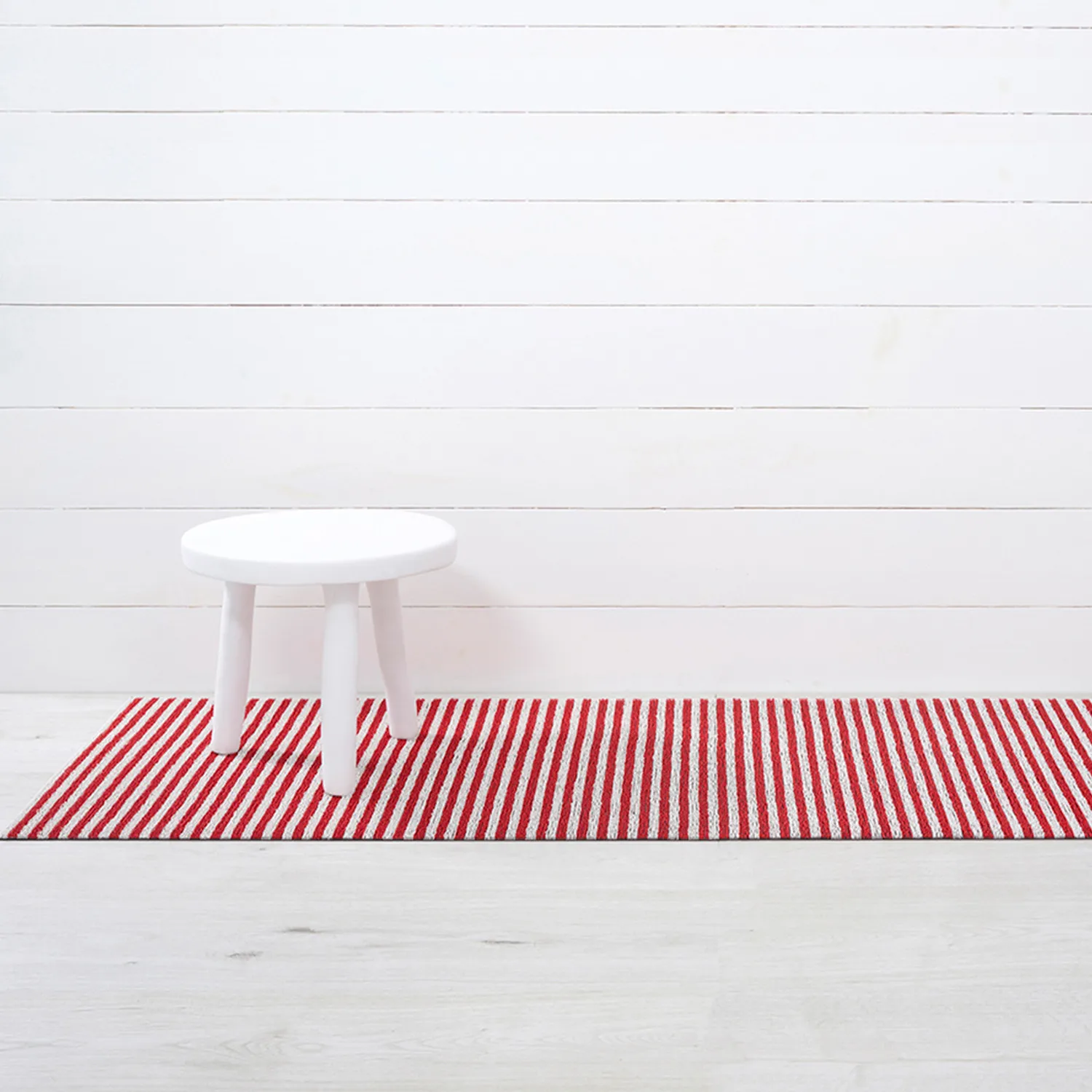 Chilewich Breton Stripe Shag Rug, Candy
