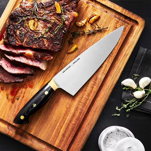 Bob Kramer 8&#34; Carbon Steel Chef&#8217;s Knife by Zwilling J.A. Henckels
