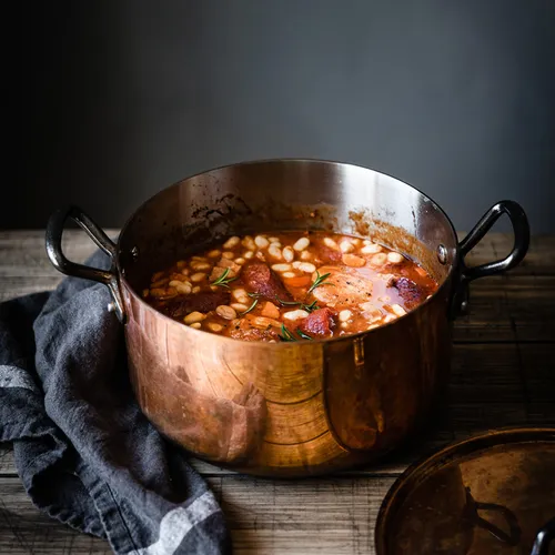 de Buyer Inocuivre Tradition Copper Stew Pan With Lid