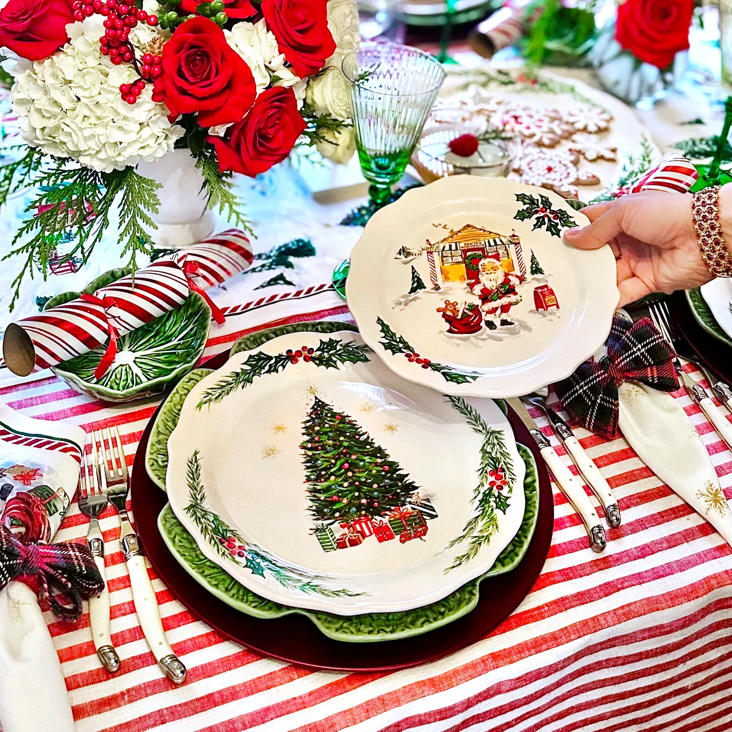 Sur La Table Snowy Village Tree Dinner Plate