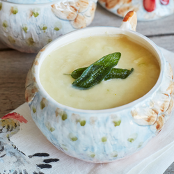 Parsnip Soup with Fried Sage