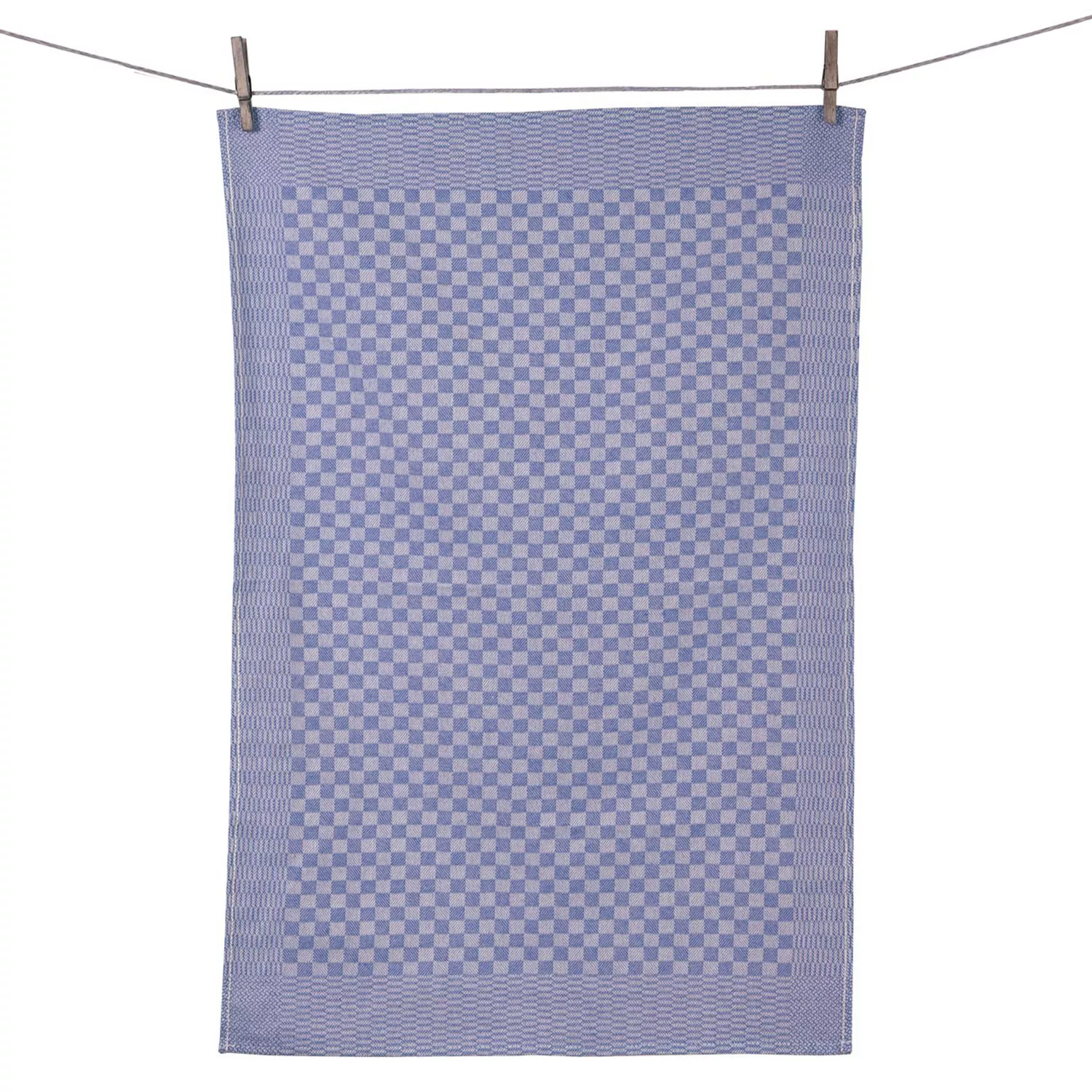 Tissage de l'Ouest Set of 2 Traditional Checkered Blue Dish Towels (21 –  French Dry Goods