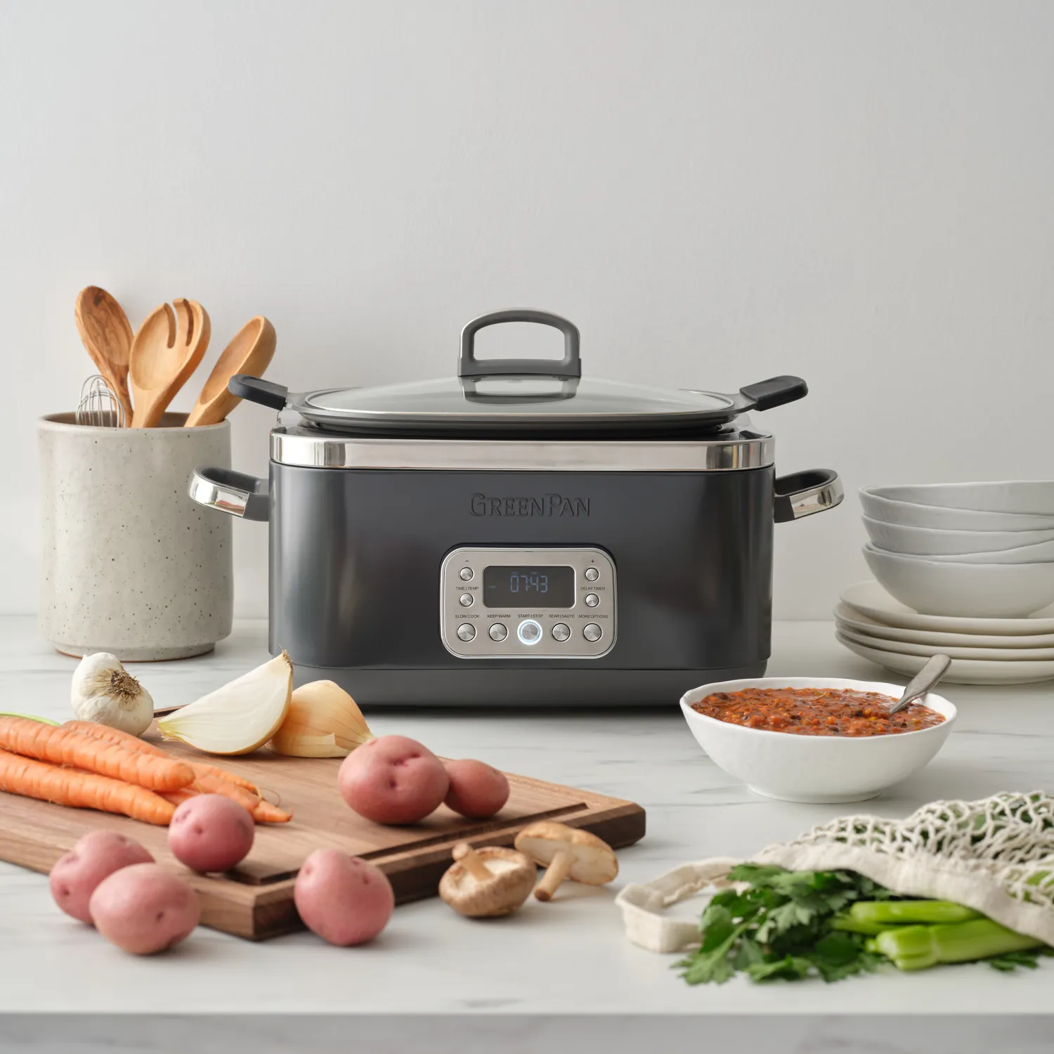GreenPan Elite Slow Cooker, 6 qt.
