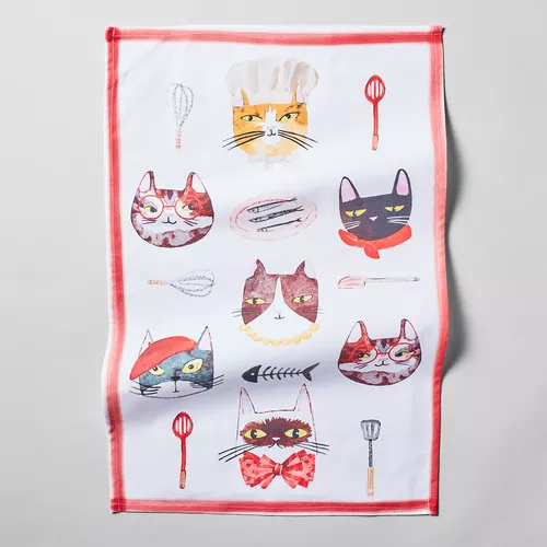  Sur La Table Tea Time Kitchen Towel, Multi: Home & Kitchen