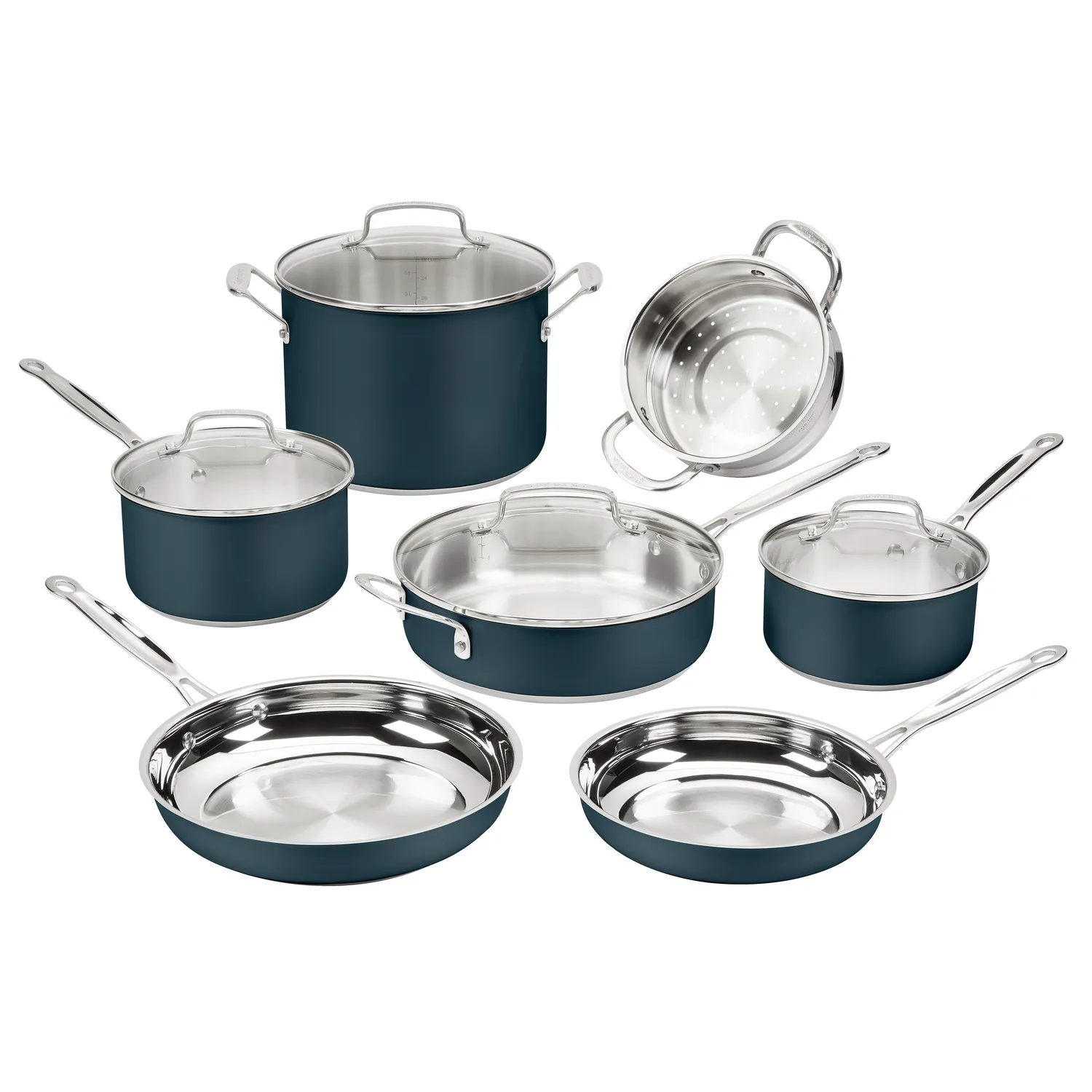 Cuisinart Chef's Classic Color Stainless Steel 11-Piece Cookware Set