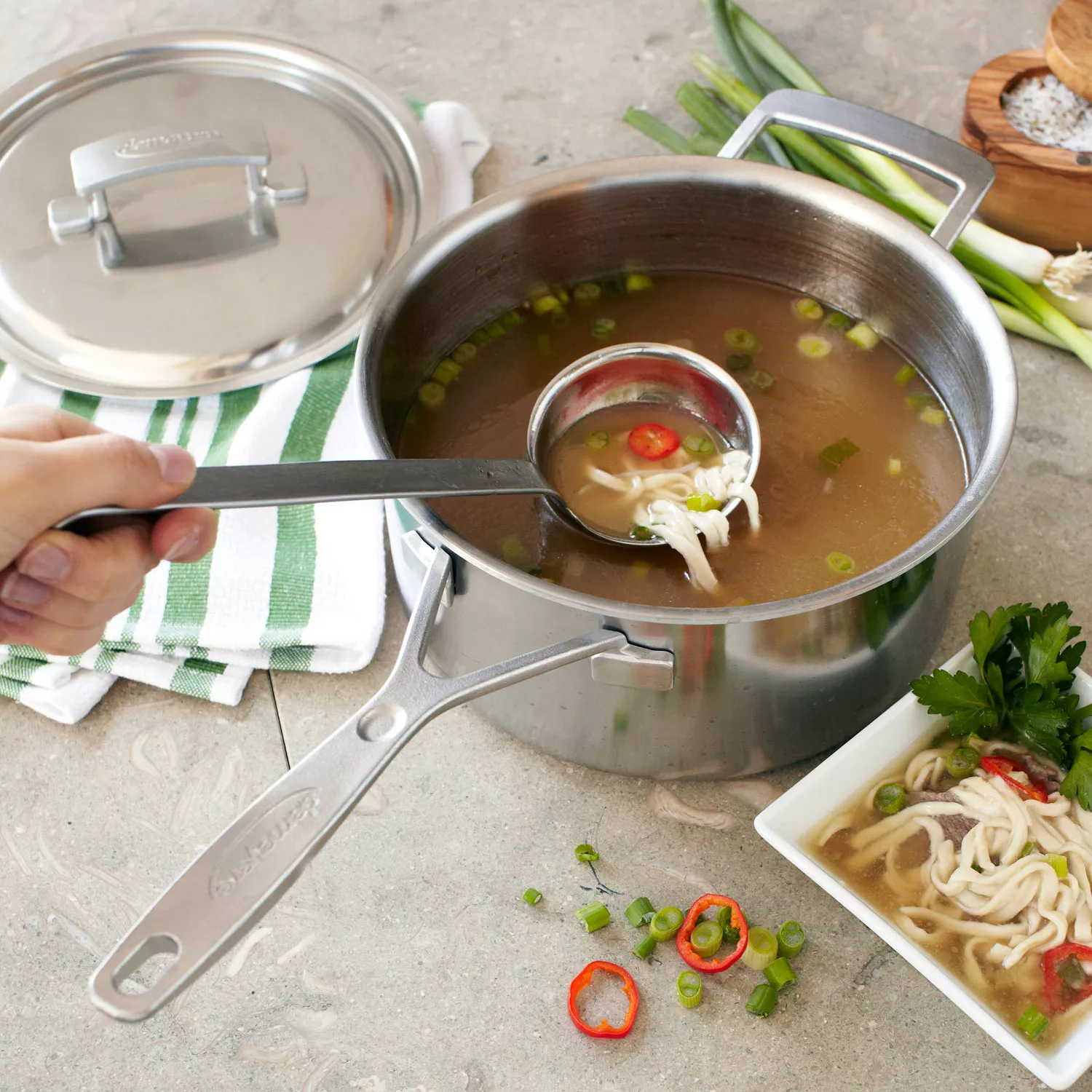 Demeyere Industry5 Stainless Steel Saucepan With Lid