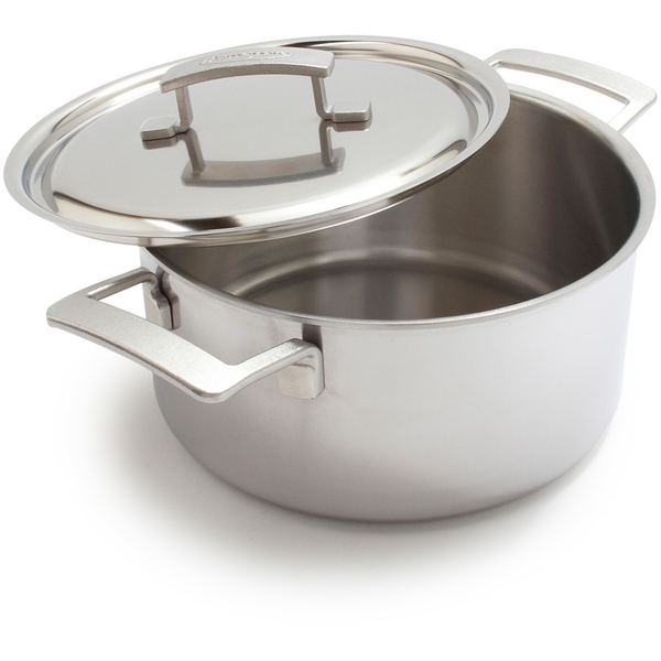 Demeyere Industry5 Stainless Steel Dutch Oven with Lid, 5.5 Qt.