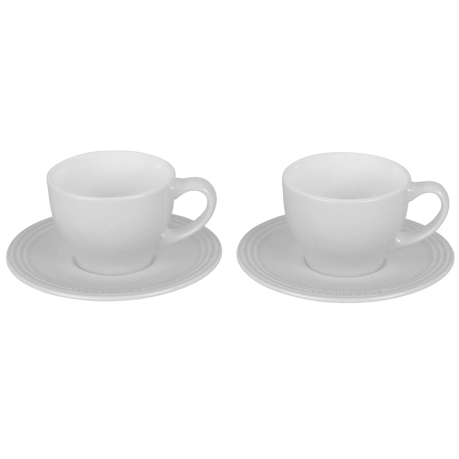 Le Creuset Cappuccino Cups and Saucers, Set of 2