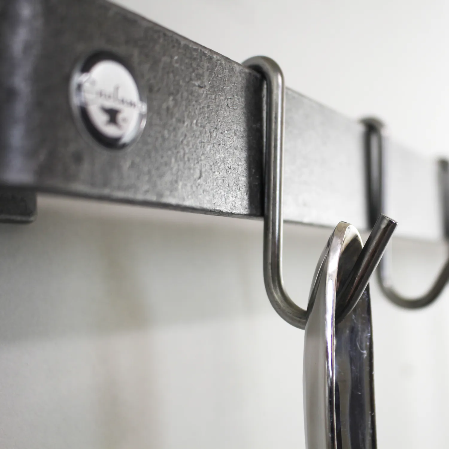 Enclume Classic Hammered Steel Utensil Bar Wall Racks
