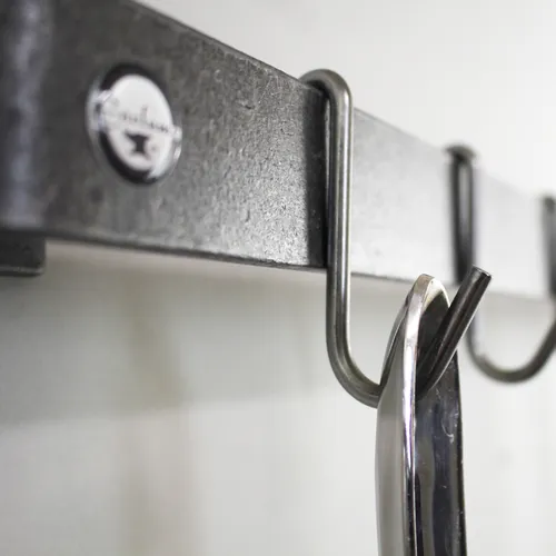 Enclume Classic Hammered Steel Utensil Bar Wall Racks