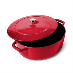Staub Cast Iron Wide Oval Dutch Oven, 6.25 Qt.  Great pot!
