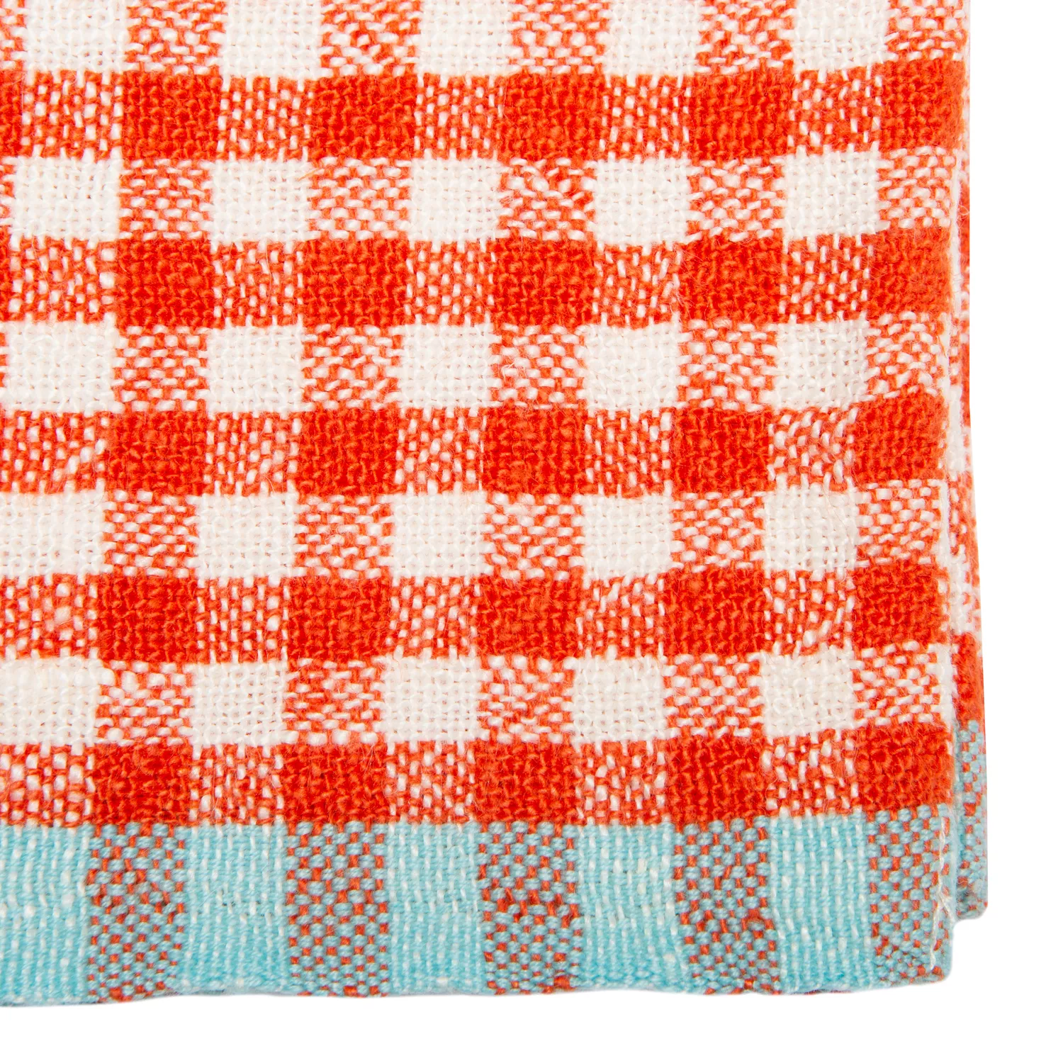 Caravan Two-Tone Check Linen Napkins, Set of 4