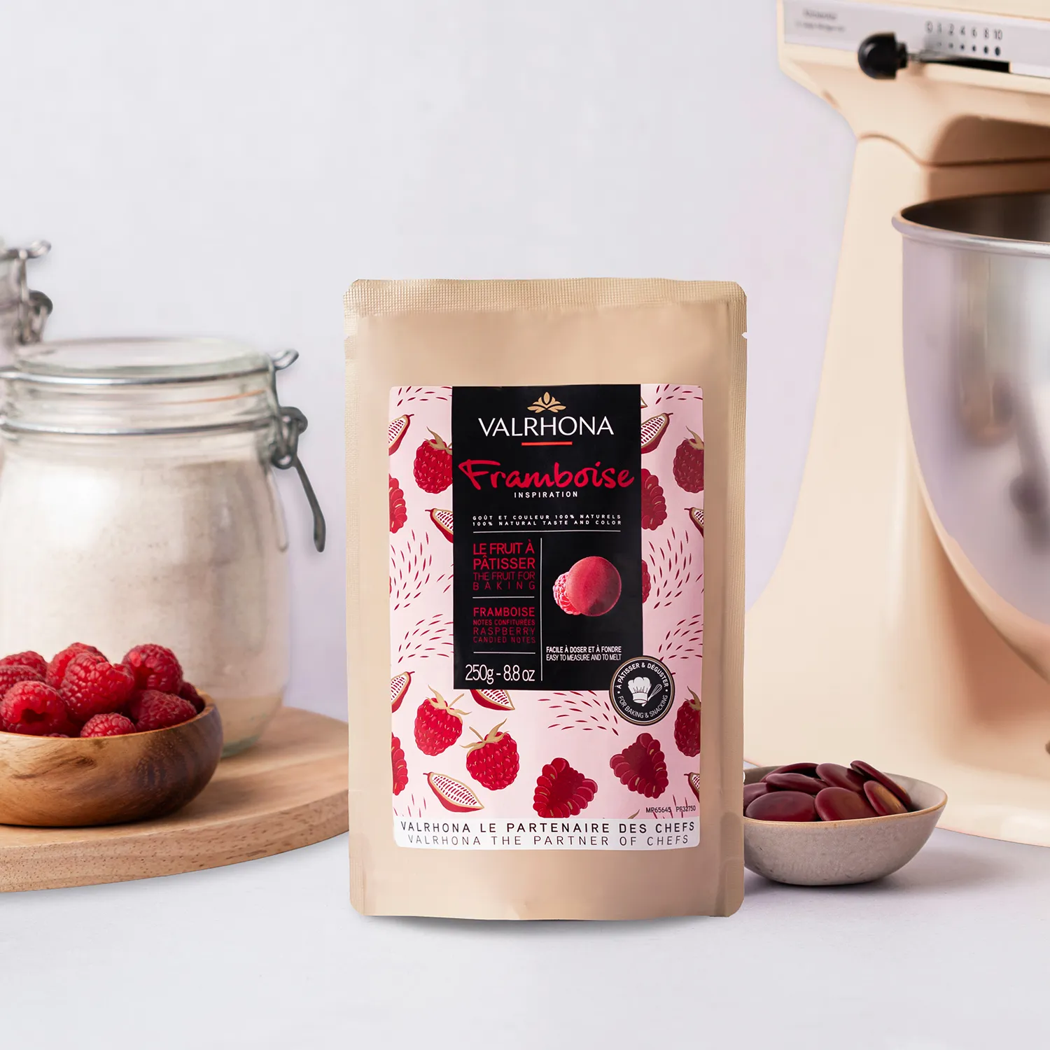 Valrhona™ Inspiration Raspberry Baking Chocolate Feves