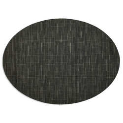 Chilewich Bamboo Oval Placemat, 19.25" x 14" I love the dark blue color and the oval shape