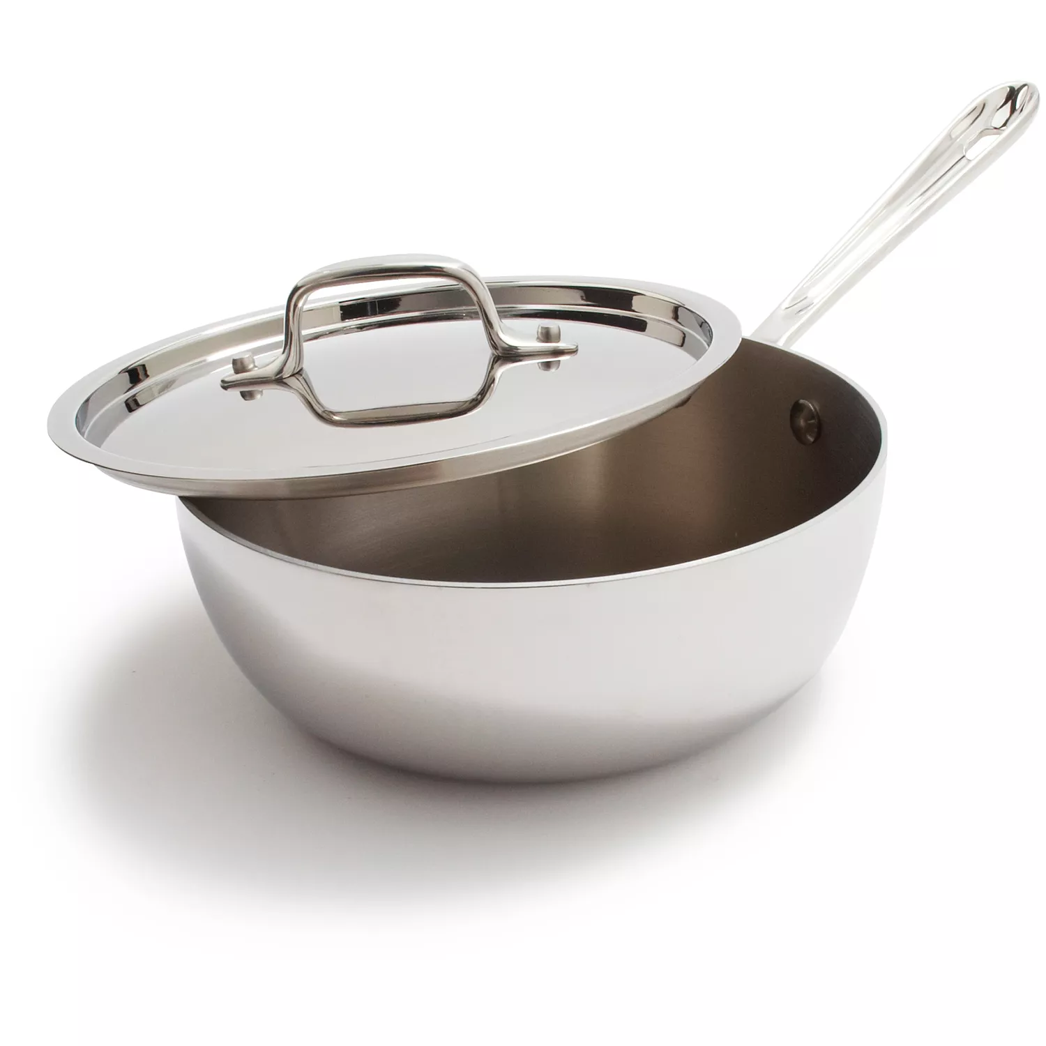 All-Clad All Clad Stainless Steel 3 Quart Saucier Pan with Lid