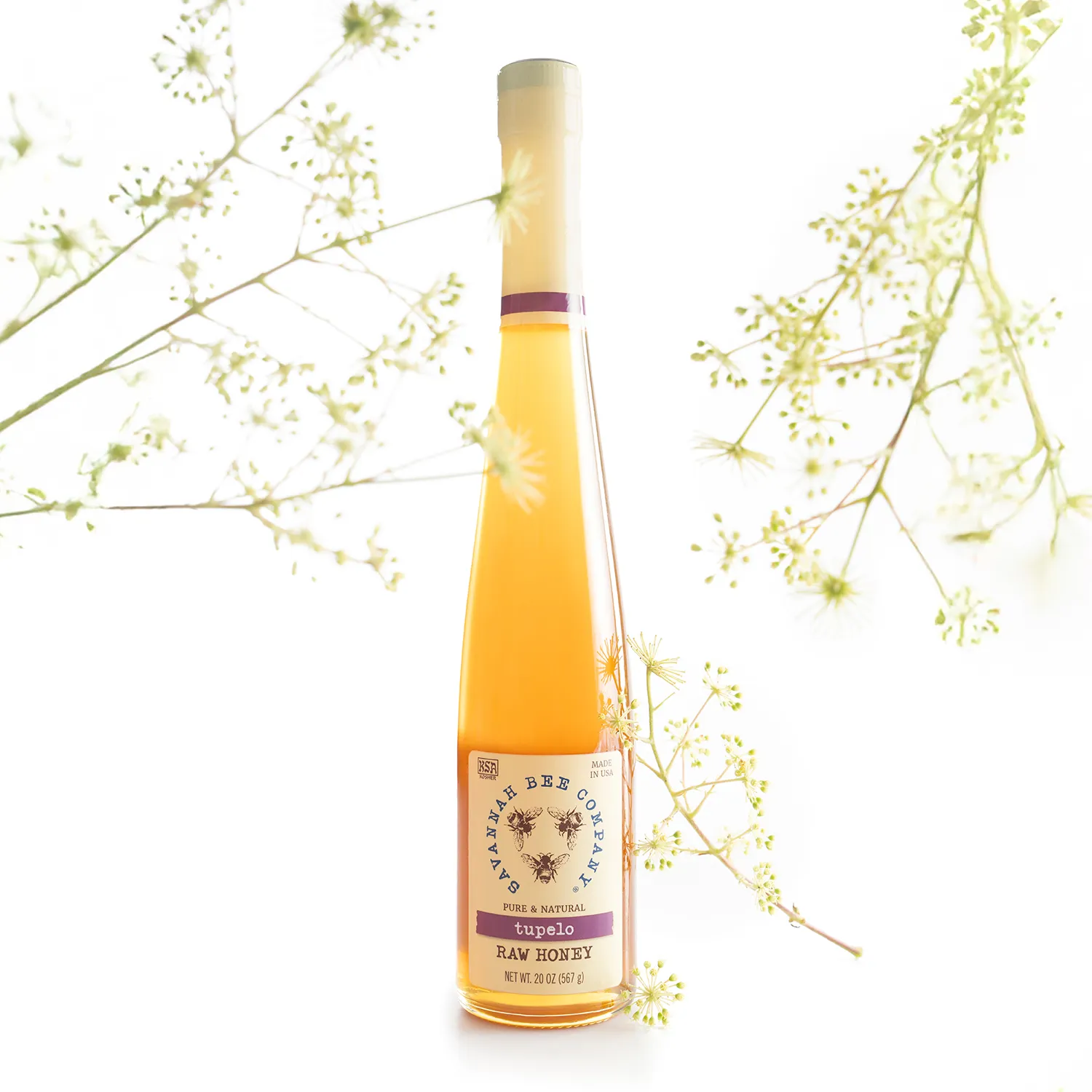 Savannah Bee Company Tupelo Raw Honey Flute