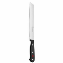 Wüsthof Gourmet Bread Knife, 8" Strong sharp teeth, slight flex, slicing tip