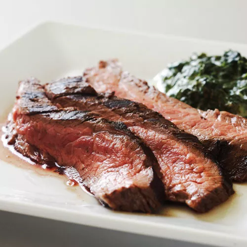 Rosemary Flank Steak with Balsamic Glazed Onions