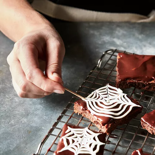 Spider Web Chocolate Brownies