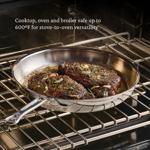 Hestan ProBond Luxe Stainless Steel Skillet with Lid, 11"