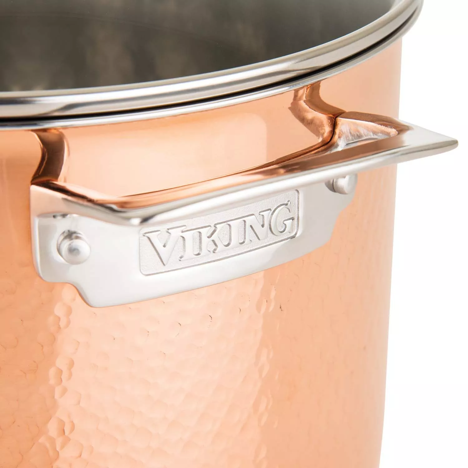Viking Copper Clad 3-Ply Hammered 10-Piece Cookware Set