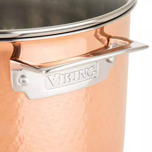Viking Copper Clad 3-Ply Hammered 10-Piece Cookware Set