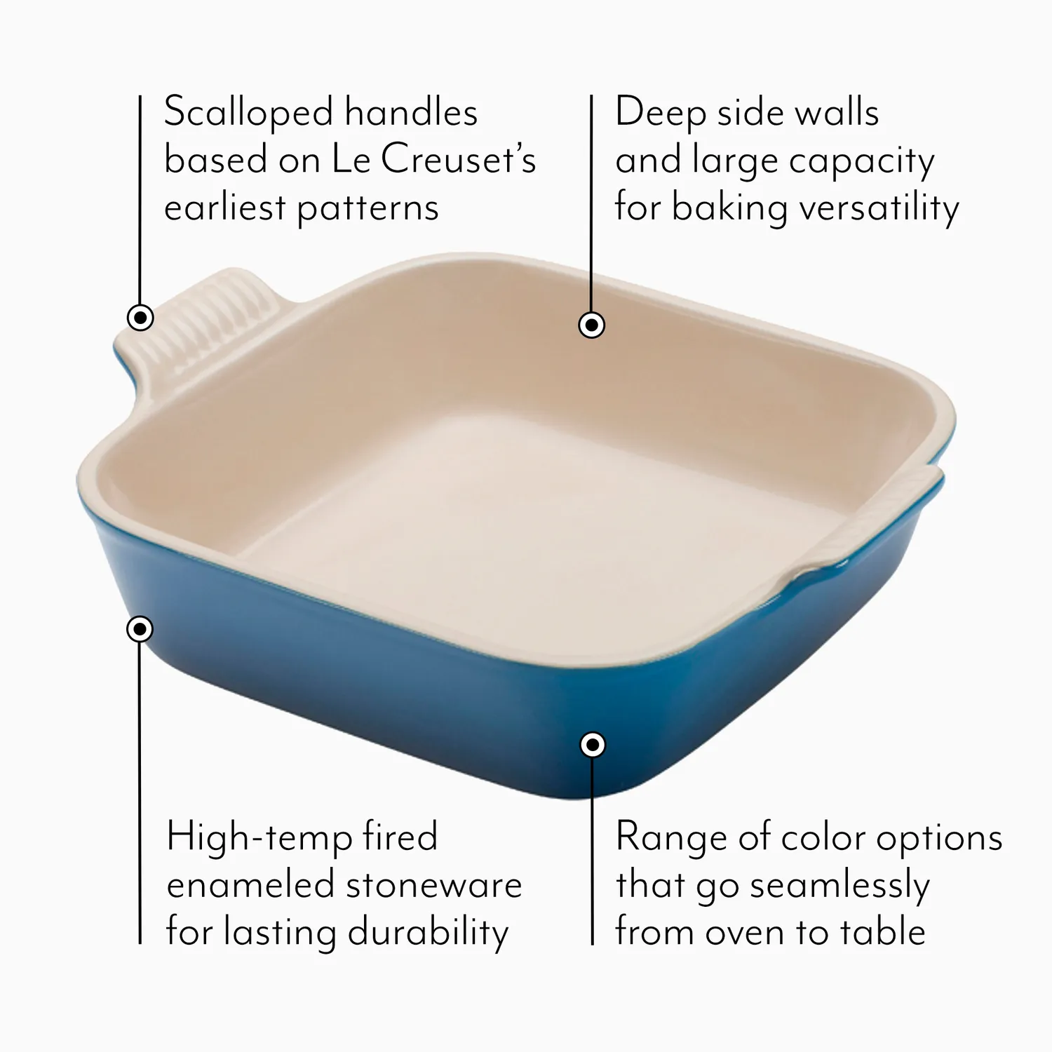 Le Creuset Heritage Square Baker, 9&#34;