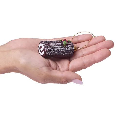 Sur la table Yula Log Ornament
