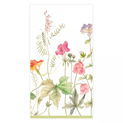 Caspari French Floral Guest Napkins, Set of 15