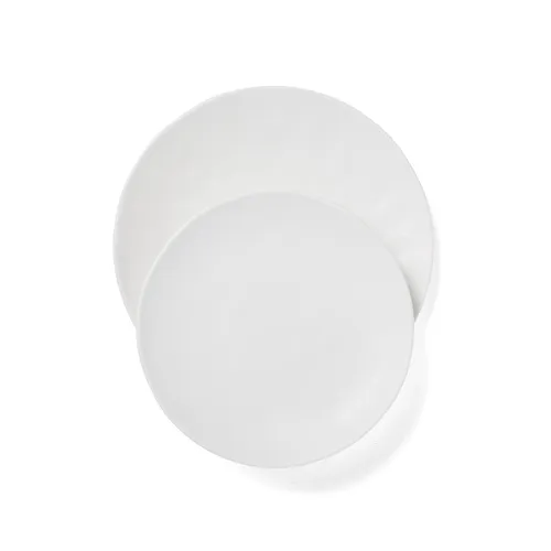 Sur La Table White Linen Dinnerware Set, 12 Pieces