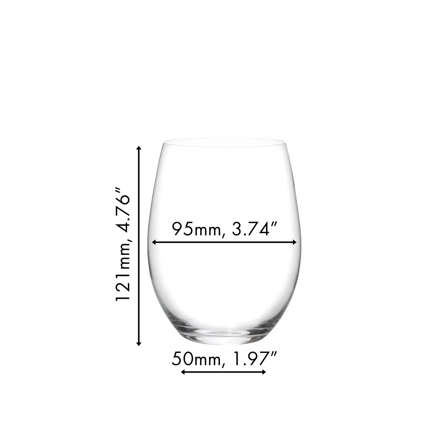 RIEDEL O Wine Tumbler Cabernet/Viognier Wine Glass, Set of 8