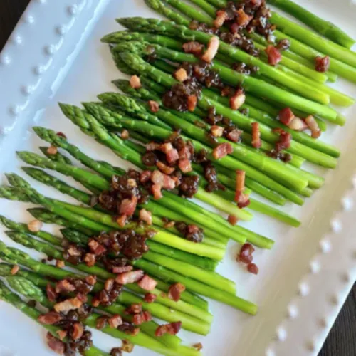 Asparagus with Pancetta & Balsamic Vinaigrette