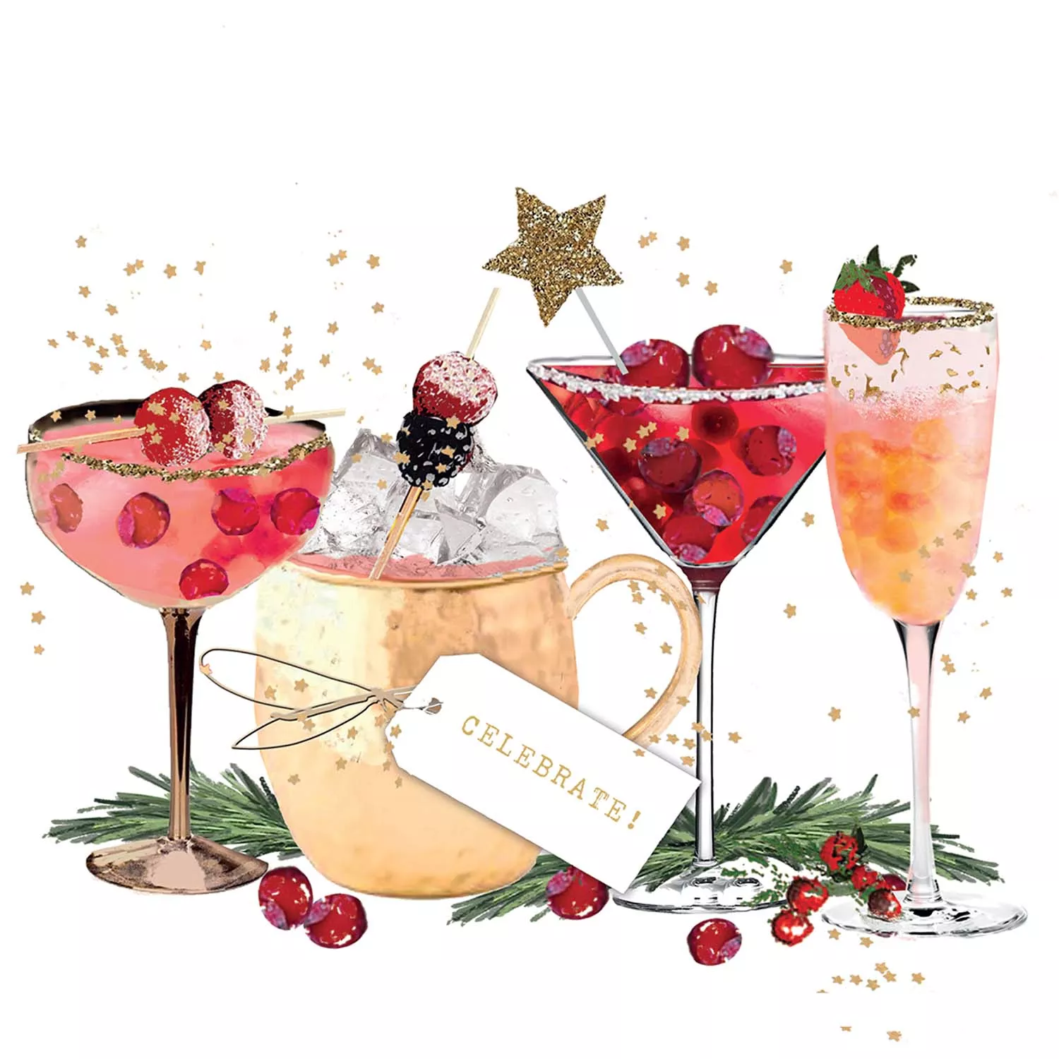 Celebration Cocktail Napkins, Set of 20