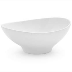 Sur La Table Porcelain Swoop Bowl We love our swoop bowls because you can enjoy a smaller portion for your waistline, but it looks like a full bowl of food