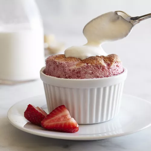 Strawberry Souffles with Cointreau Whipped Cream