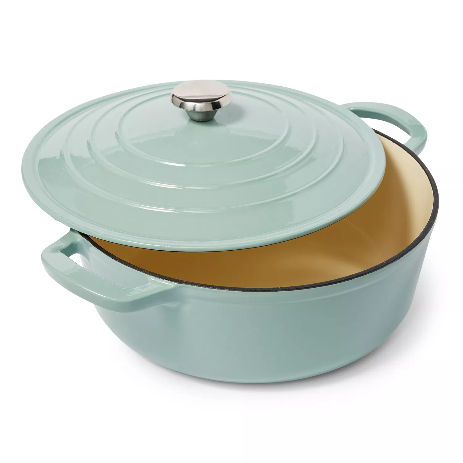 Sur La Table Millau 5.5 qt. Enamel Cast Iron Dutch Oven with Lid - Marine