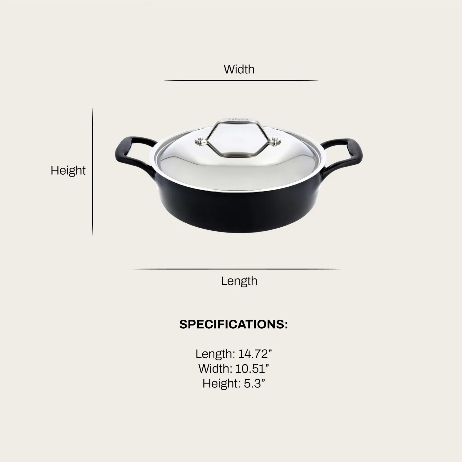 All-Clad Enameled Cast Iron Braiser, 4 qt. 